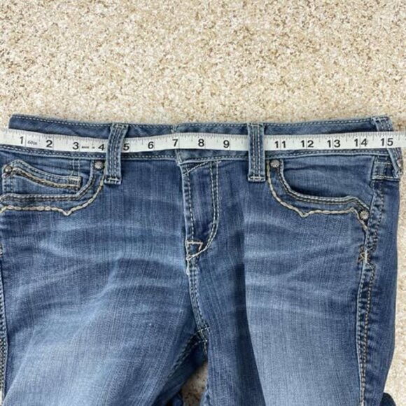 Ariat Ruby Bootcut Jeans 30R Medium Wash Western Denim Embroidered Flap Pockets - Picture 8 of 10